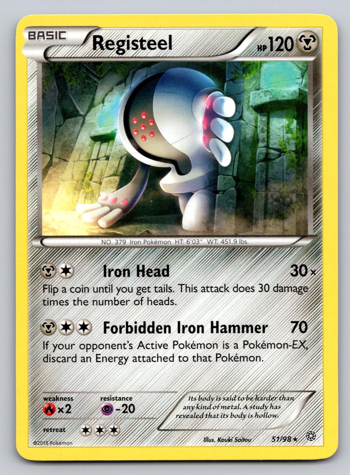 Pokemon Registeel 51/98 Rare Ancient Origins MP