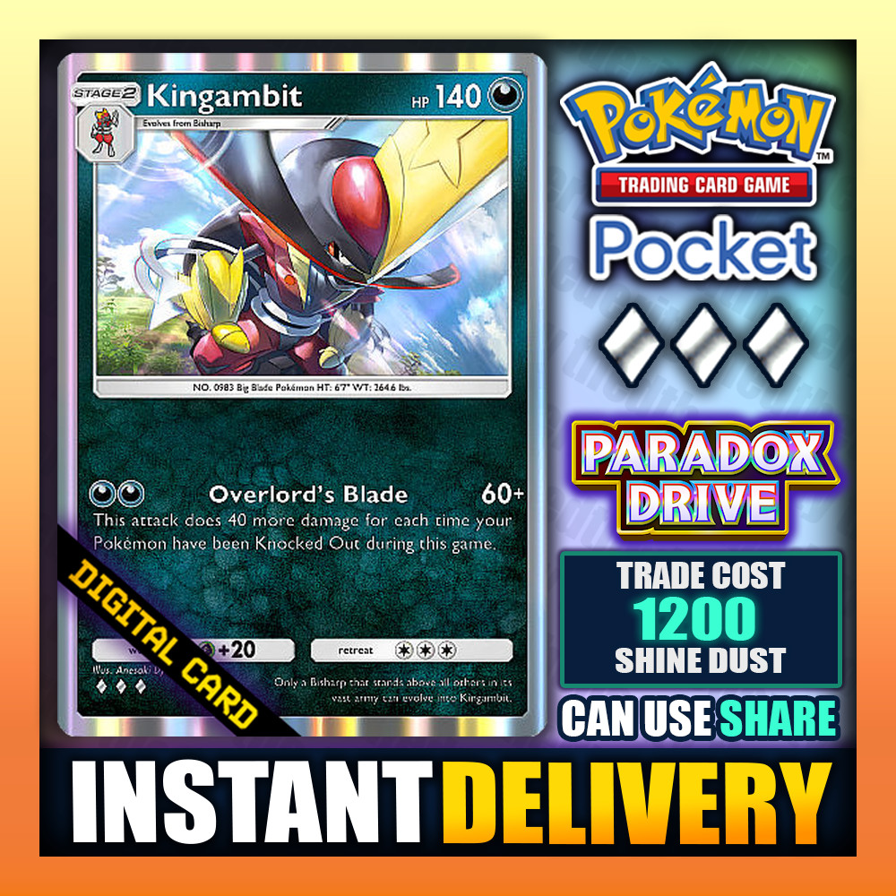 Pokemon TCG Pocket – Kingambit – Diamond 🔷 Paradox Drive – English – Fast ✅