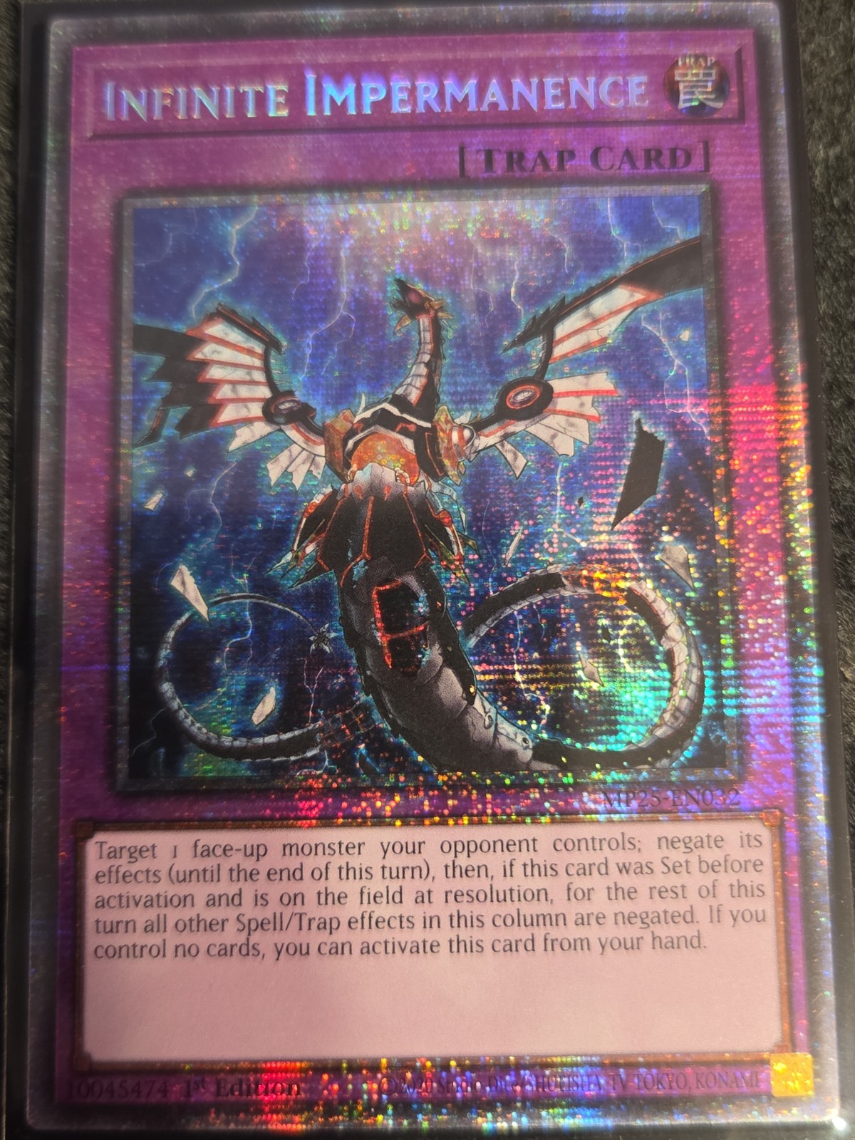 YUGIOH: 1x Infinite Impermanence MP25-EN032 Starlight Rare 2025 Mega-Pack