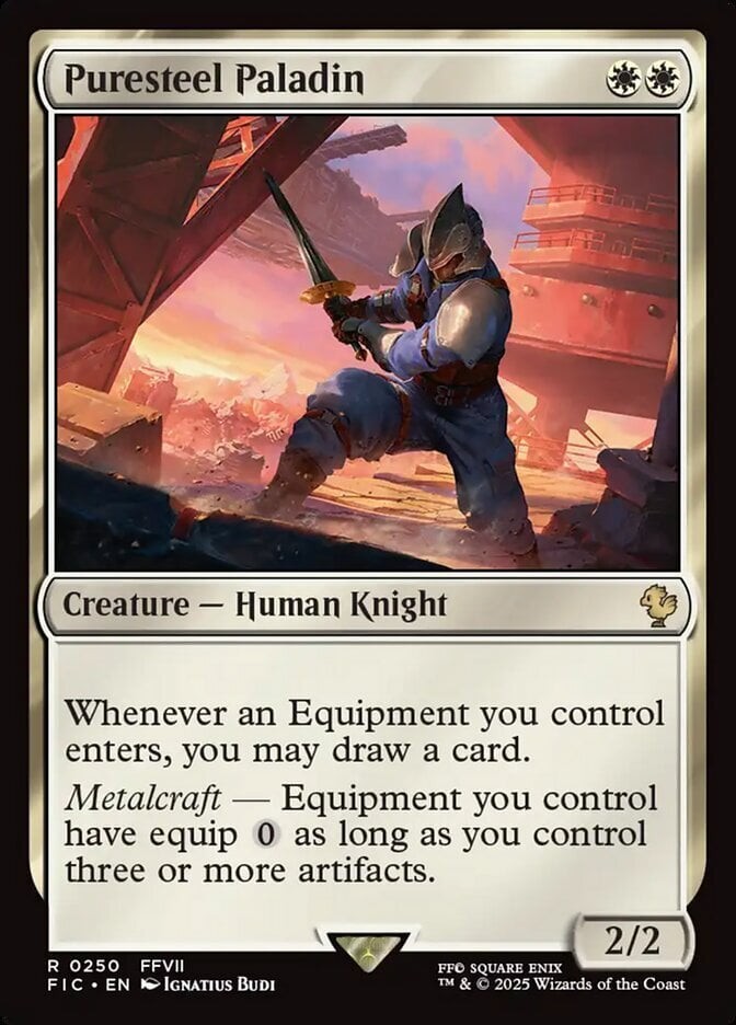 Puresteel Paladin 250 – NM – Final Fantasy Commander – MTG