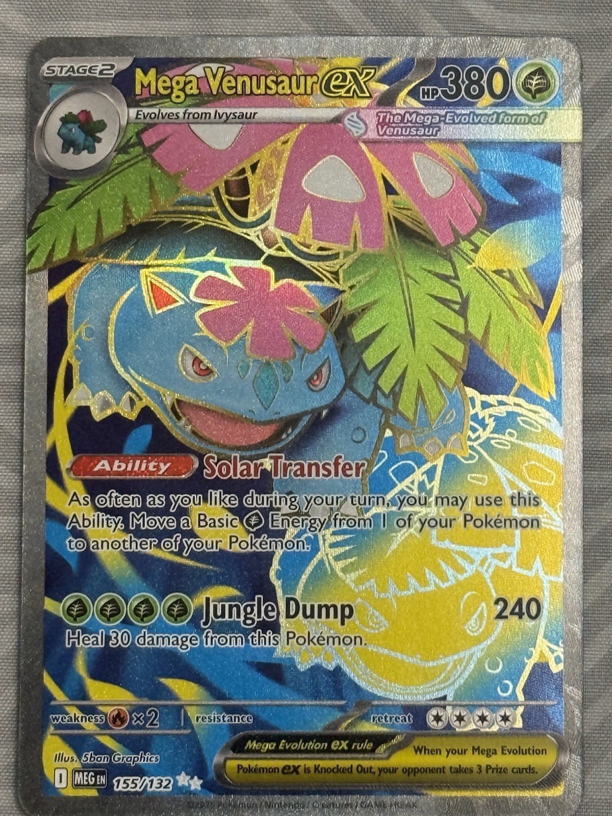 AUTHENTIC Mega Venusaur ex 155/132 Mega Evolutions UR NM+ **FREE SHIPPING**