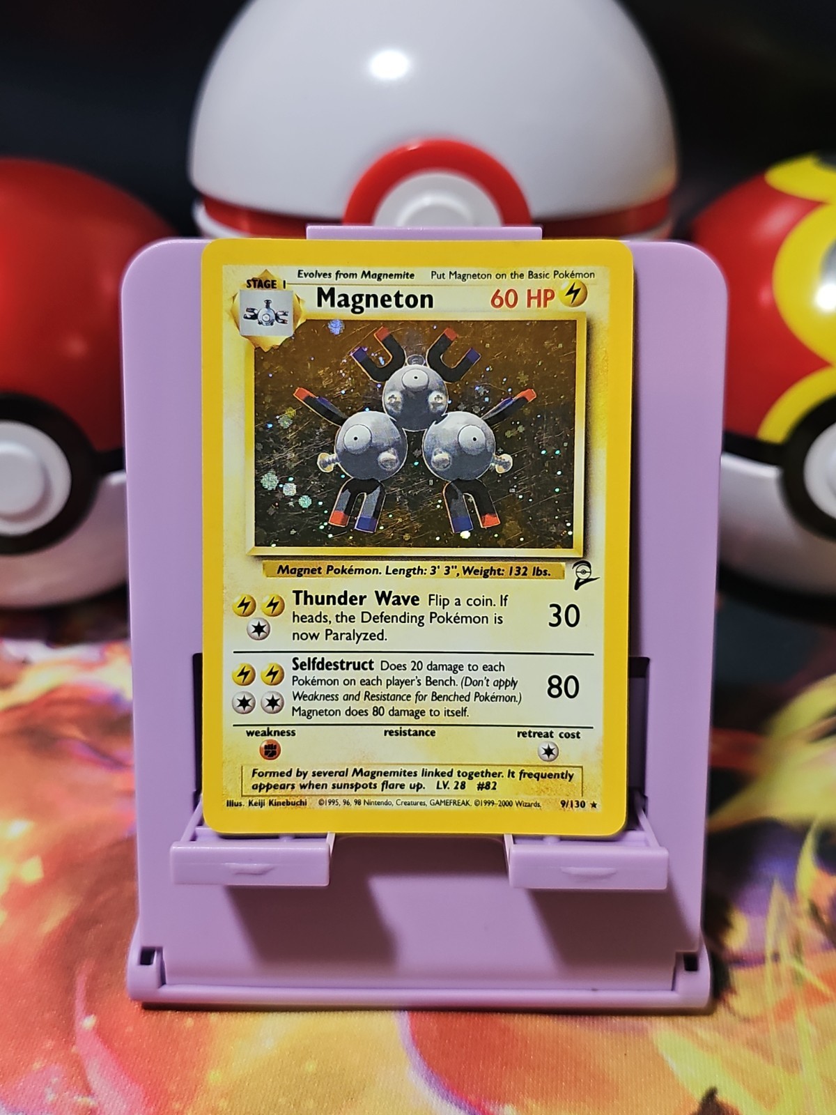 Pokemon TCG Magneton 009/102 Base Set Holo Rare MP