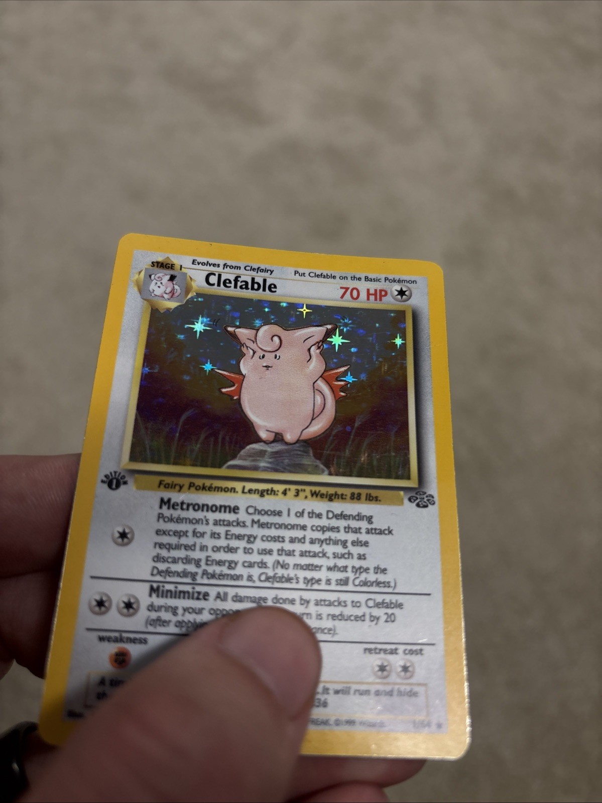 Clefable (1) 1st Edition Holo Holo Rare Jungle 01/64 MP