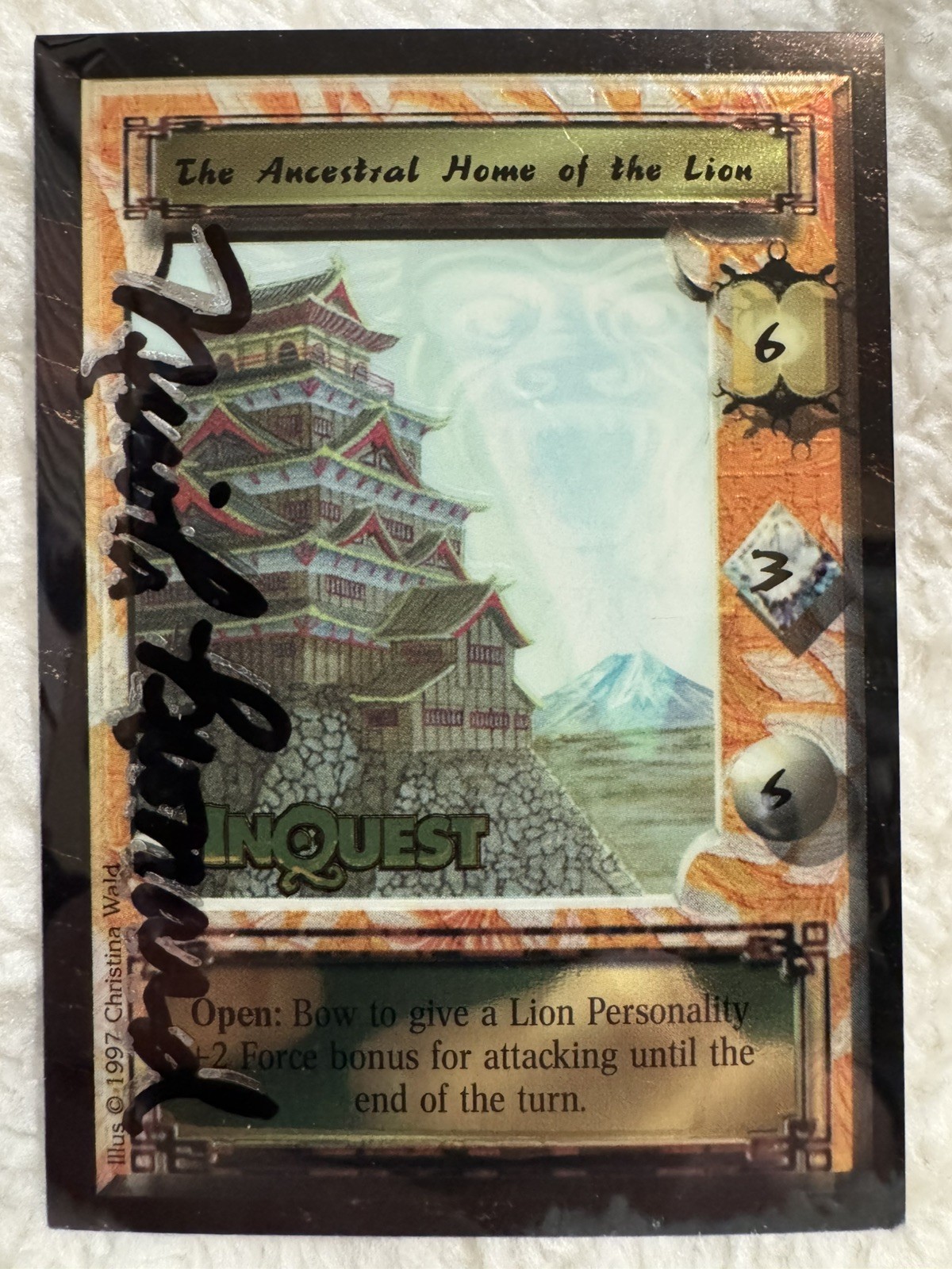 🏯 Artist Signed – Ancestral Halls of the Lion (L5R CCG) – Nicola Leonard