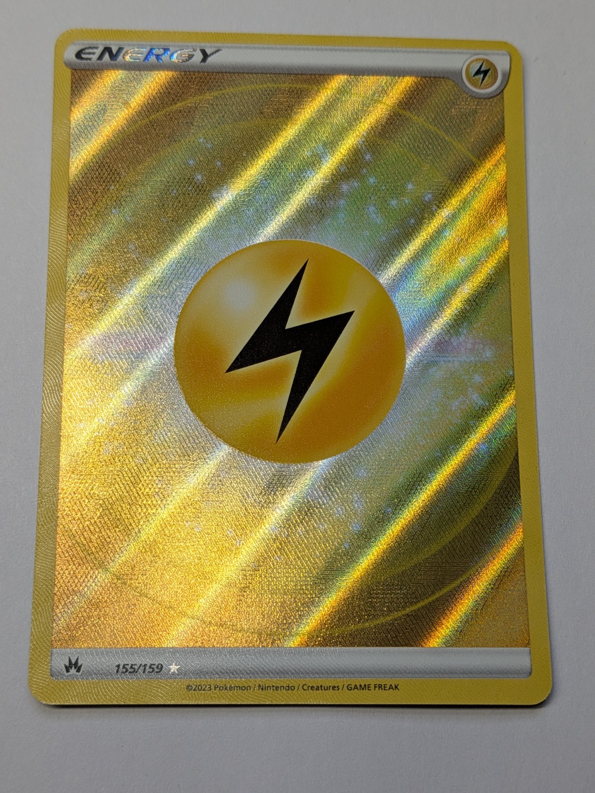 FRESH Electric Energy Crown Zenith Textured Poke Ball Holo 155/159 Pokemon TCG