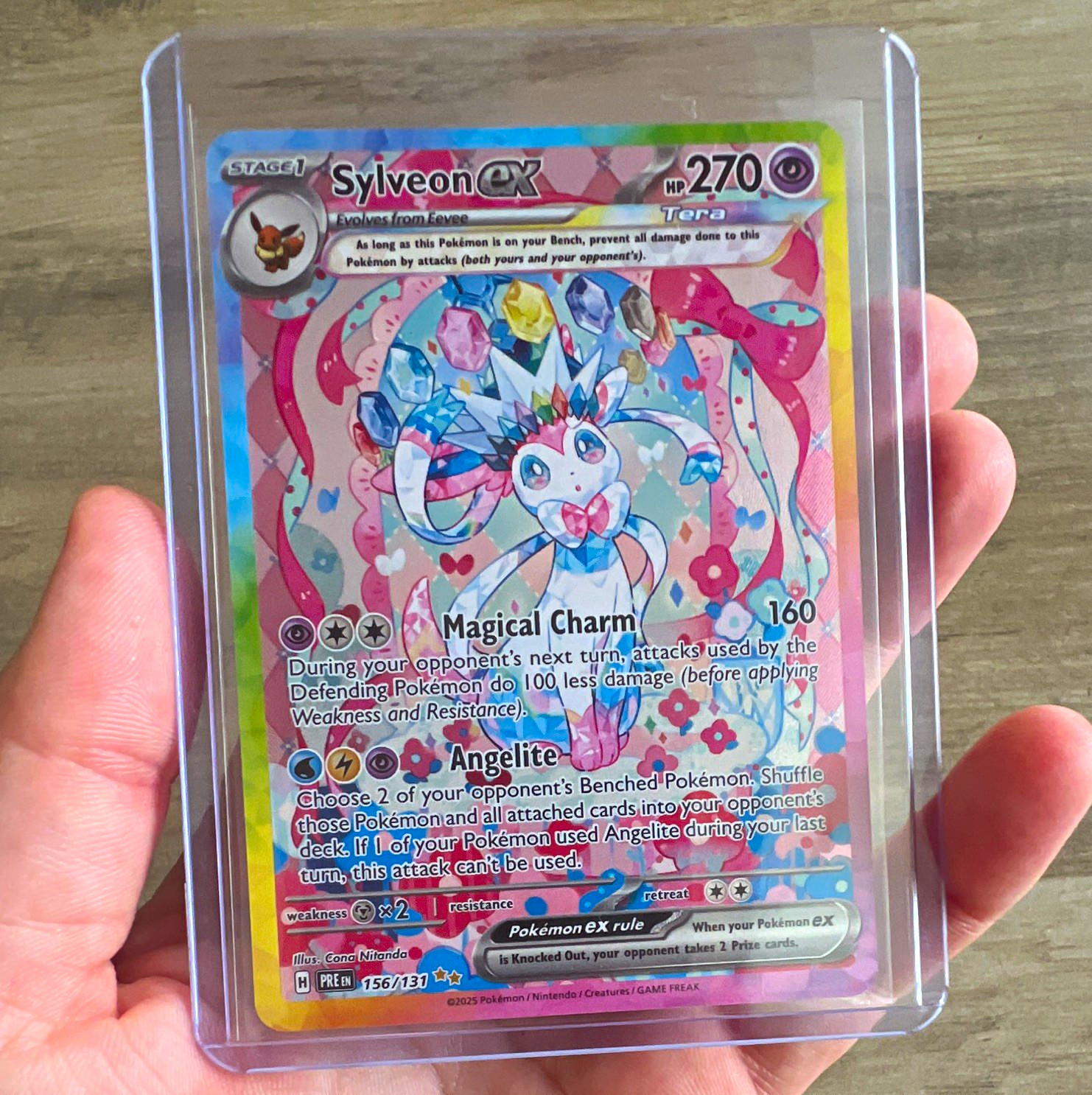 Pokemon Sylveon ex 156/131 Sv: Prismatic Evolutions Holo ENG HP270