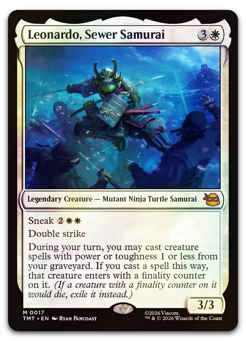 Leonardo, Sewer Samurai #17 (Foil) NM Teenage Mutant Ninja Turtles TMT Magic MTG