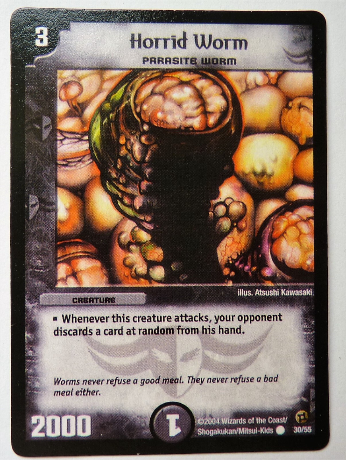 CARTE DUEL MASTERS Horrid Worm Parasite 30/55 ANGLAIS neuve
