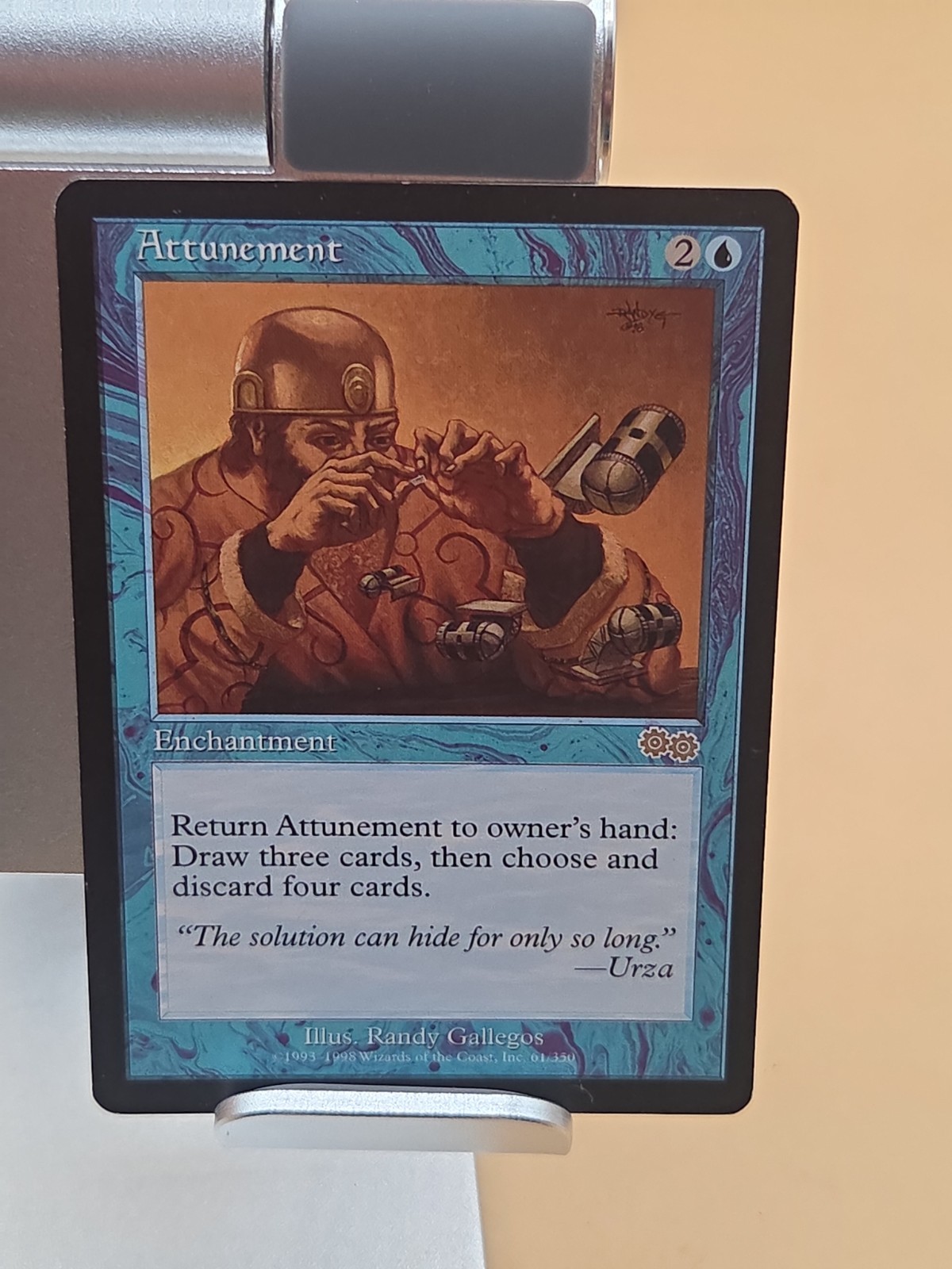 Attunement Magic the Gathering Card Urza’s Saga english commander randy gallegos