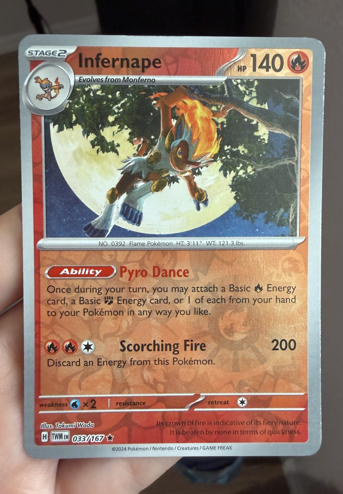 Infernape Reverse Holo Pokémon Card