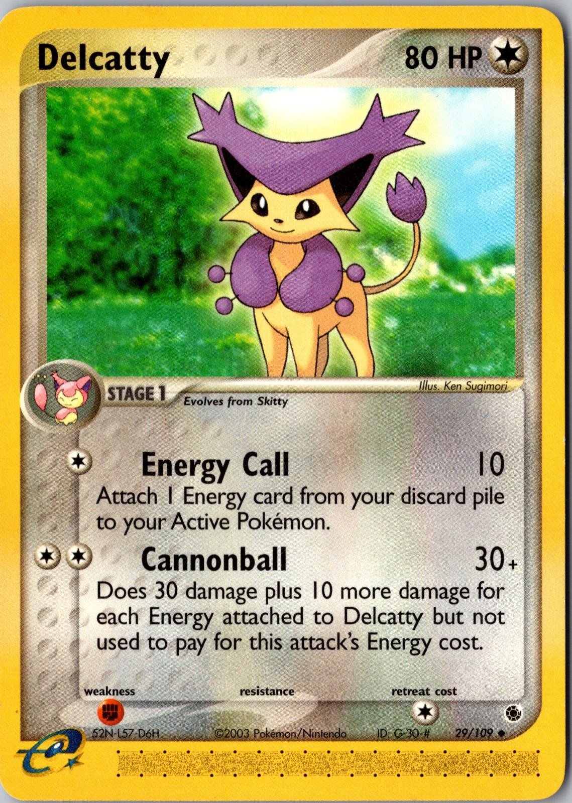 Delcatty 29/109 Uncommon Ruby & Sapphire Pokemon Lightly Played