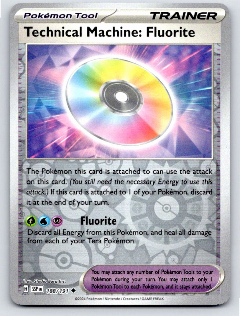 TECHNICAL MACHINE: FLUORITE SURGING SPARKS 188/191 REVERSE HOLO NM A6729
