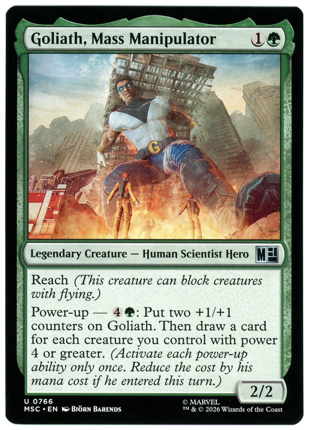 Goliath, Mass Manipulator – 0766 – Commander: Marvel Super Heroes MSC – MTG NM/M