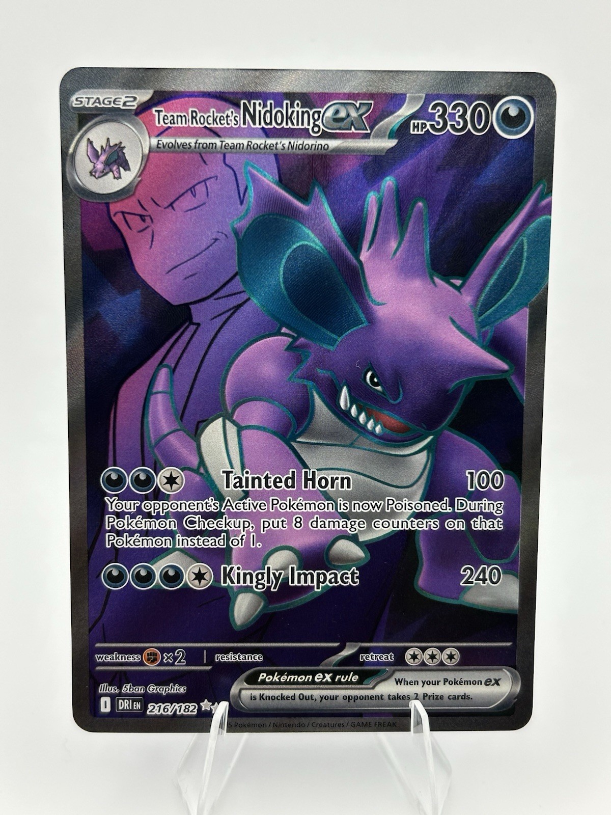 Pokemon TCG: Team Rocket’s Nidoking ex 216/182 – SV Destined Rivals