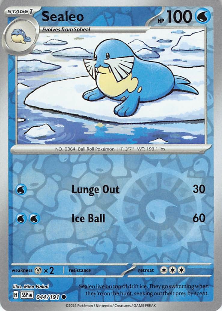 Sealeo 044/191 Surging Sparks Reverse Holofoil