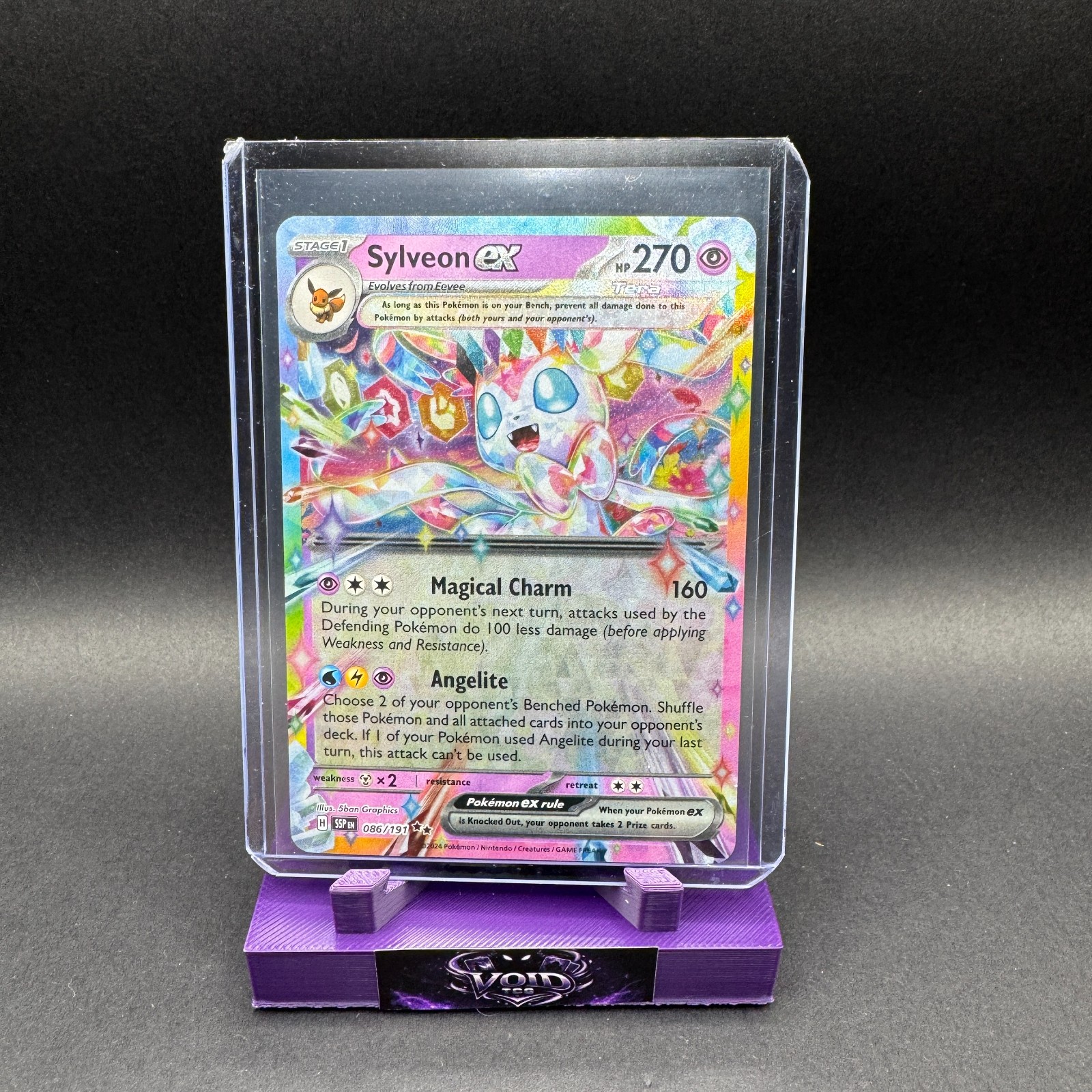 Sylveon EX Pokemon Surging Sparks 086/191 Double Rare Holo SV NM