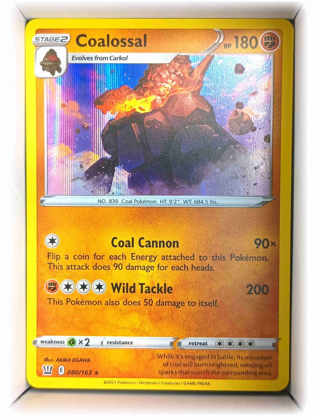 Coalossal 080/163 2021 English Holo Near Mint