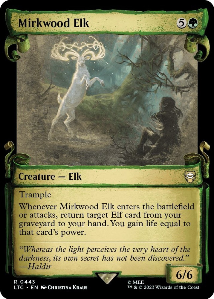 NM – Mirkwood Elk (Showcase Scrolls) [LTC – 443] Commander: The Lord of the R…