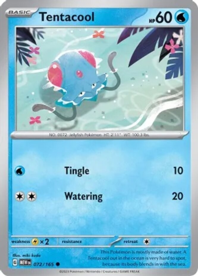 Tentacool – 072/165 – Common – Near Mint