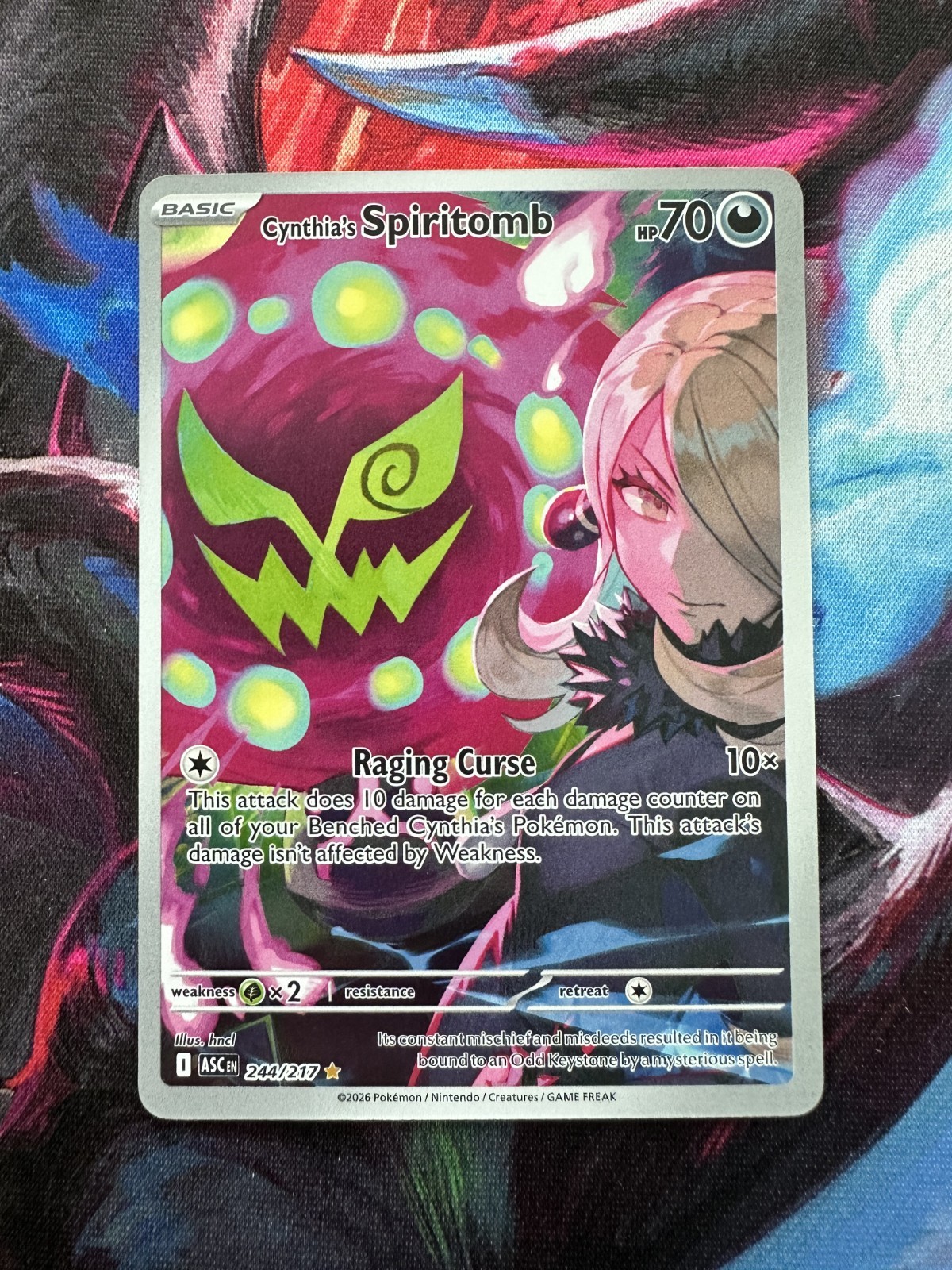 Cynthia’s Spiritomb 244/217 Me: Pokemon Ascended Heroes Near Mint