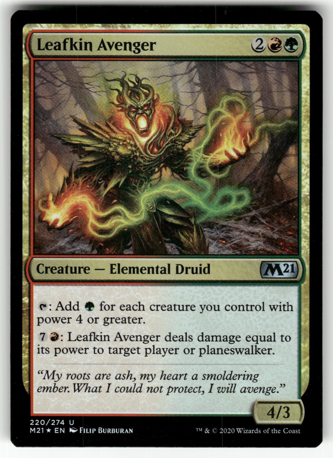 Leafkin Avenger 220 Core Set 2021 Magic: The Gathering (FOIL) Near Mint