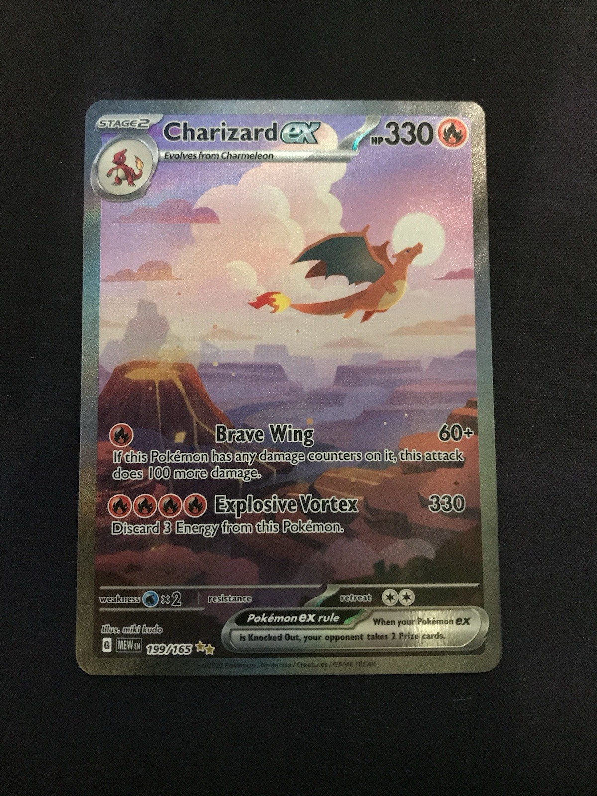 Charizard ex 199/165 Sv: Scarlet & Violet 151 Holo!