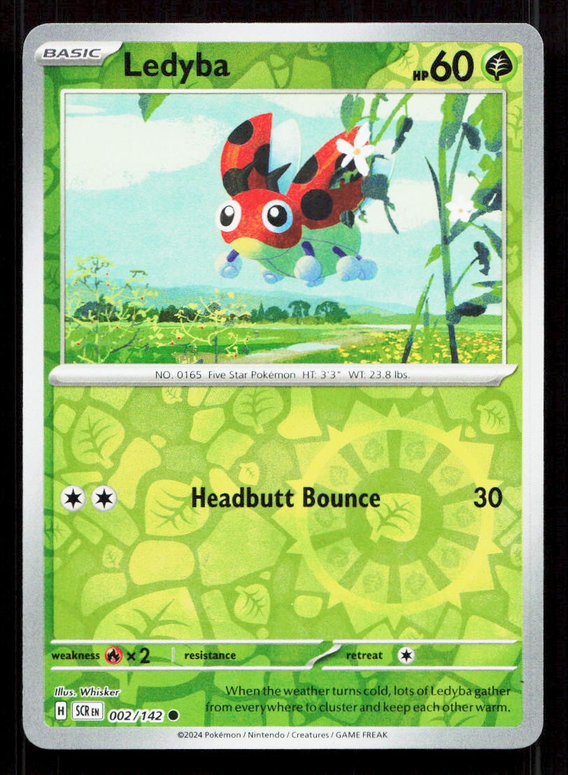 Ledyba 2/142 C Reverse Holo Stellar Crown NM