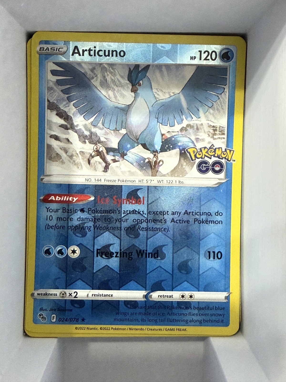 Articuno Reverse Holo Holo Rare Pokemon GO 024/078 NM