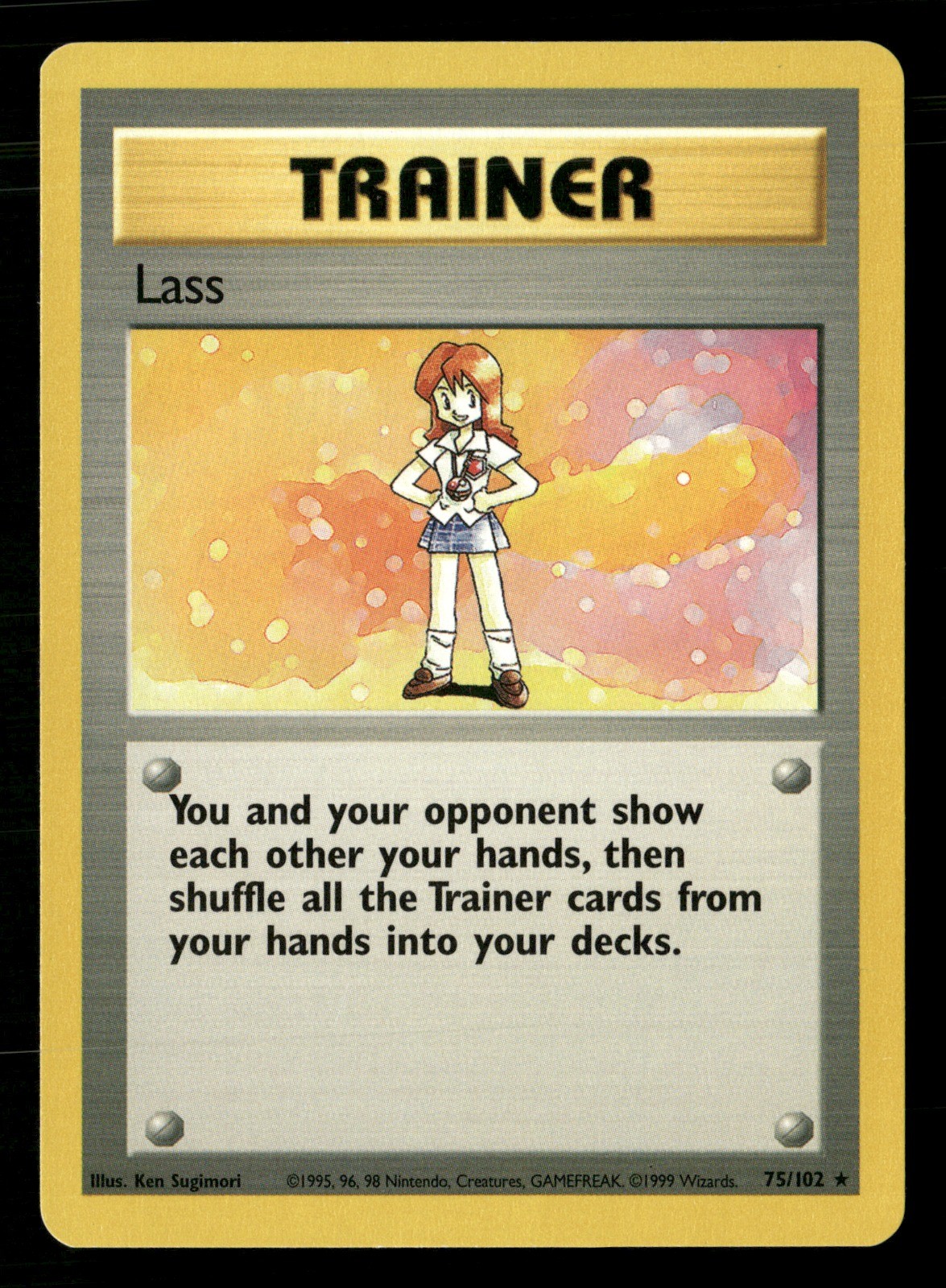 Lass Base Set 075/102 MP Pokémon TCG