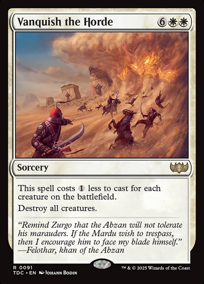 Vanquish the Horde 0091 Non Foil Rare Tarkir Dragonstorm Commander MTG NM