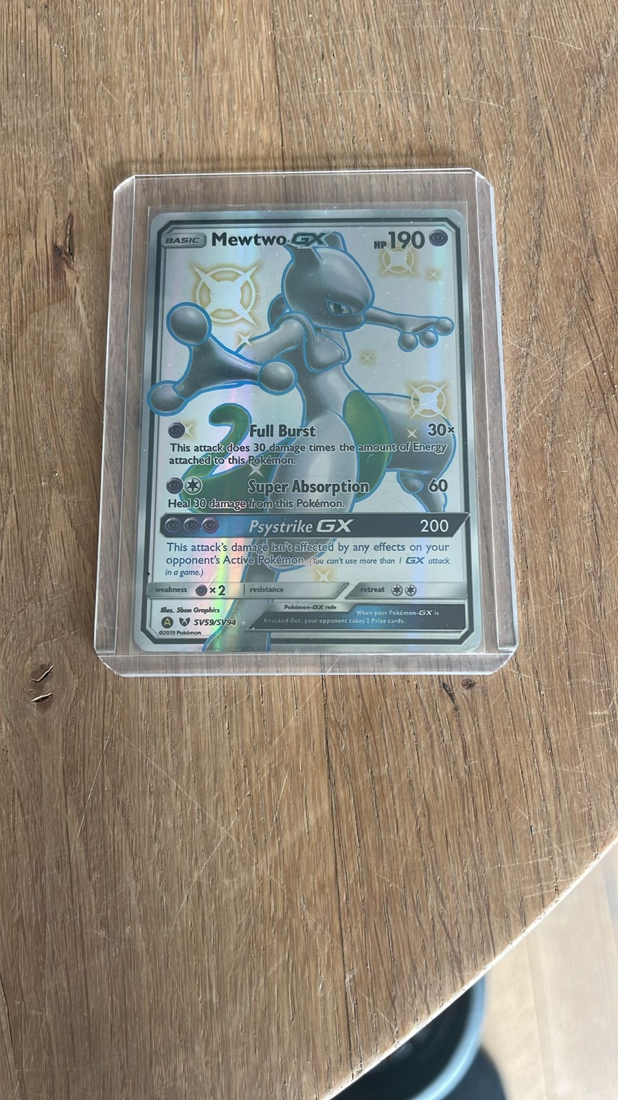 Pokemon Mewtwo GX SV59/SV94 Hidden Fates Shiny Vault