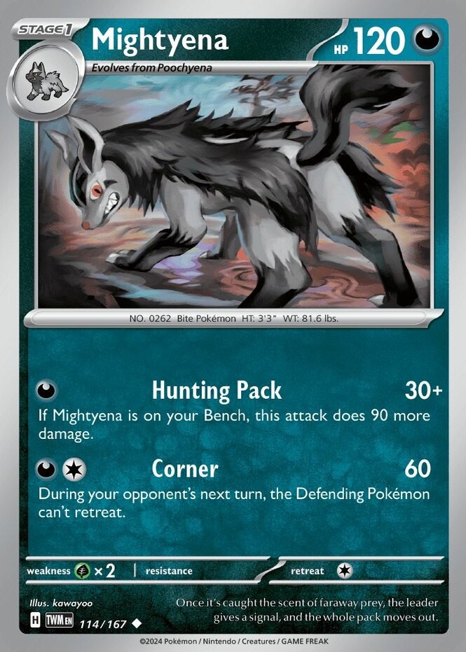 Mightyena – 114/167 – Uncommon – Near Mint