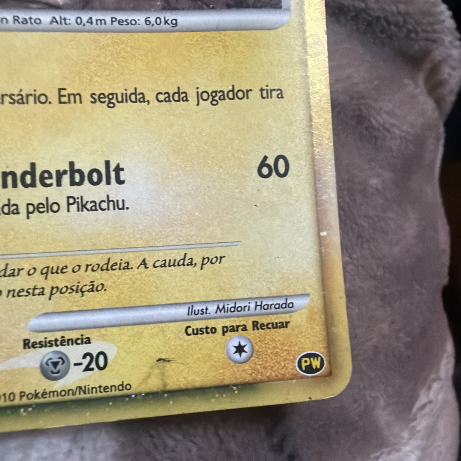 Pikachu (Portuguese) PW9 Pikachu World Collection Holo