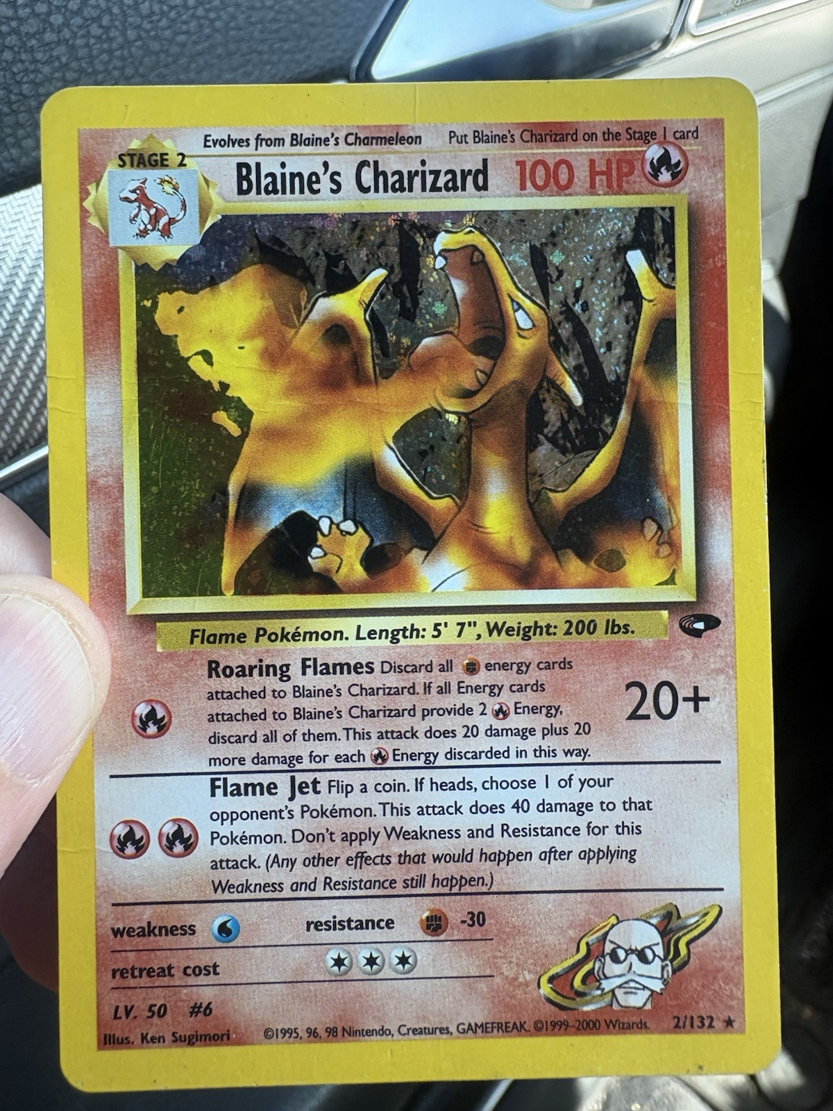 Blaine’s Charizard 2/132 Gym Challenge Holo 🔥📈