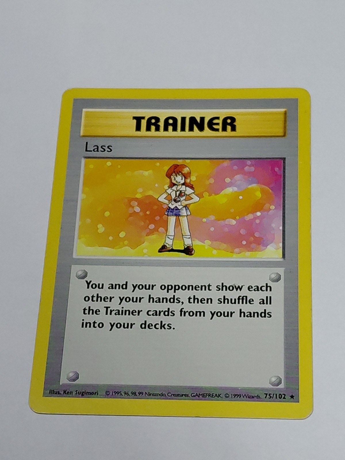 Pokemon Card – Lass Base Set Shadowless 75/102 Rare