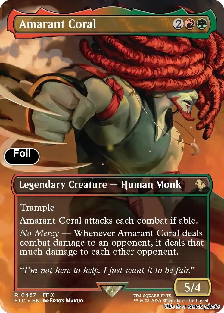 Amarant Coral (Borderless) Commander: FINAL FANTASY 457 NM Magic FIC Foil