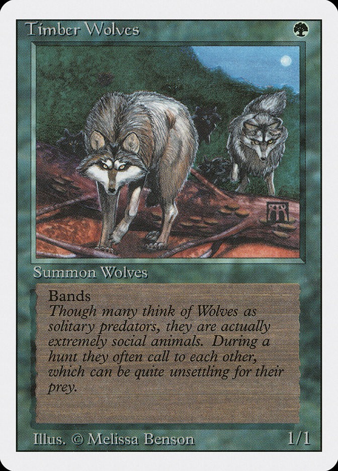MTG Magic the Gathering Timber Wolves (219/306) Revised Edition HP