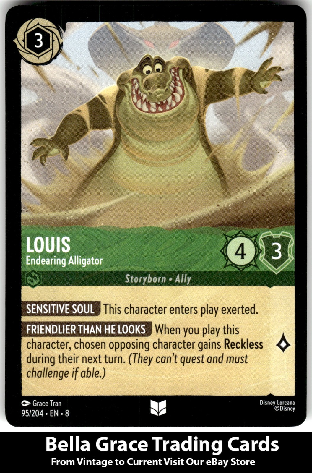 Louis Endearing Alligator #95/204 Reign of Jafar Disney_lorcana Uncommon