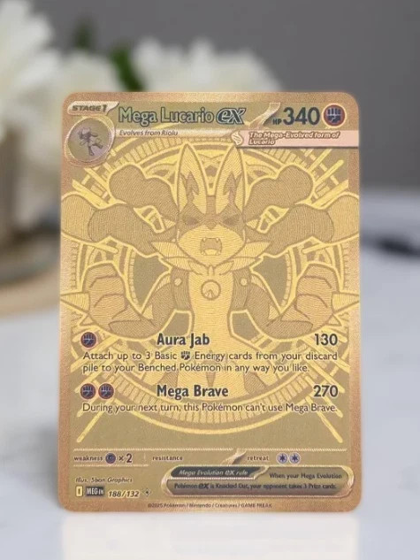 Pokemon Mega Lucario ex ~ Custom/Fanart Stainless Steel