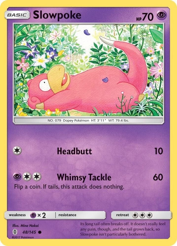 Slowpoke 48/145 Common Guardians Rising Pokemon Lightly Played