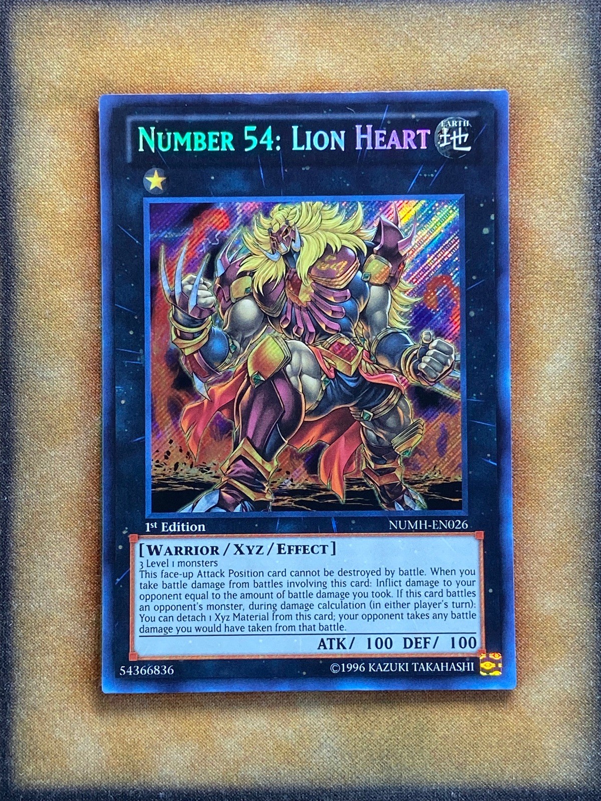 Yugioh Number 54: Lion Heart NUMH-EN026 Secret Rare 1st Ed NM