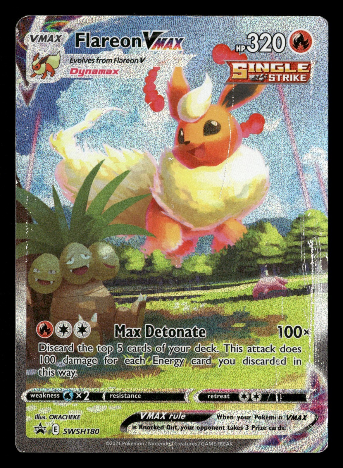 Flareon VMAX SWSH180 Holo SWSH: Sword & Shield Promo Cards DMG Pokémon TCG