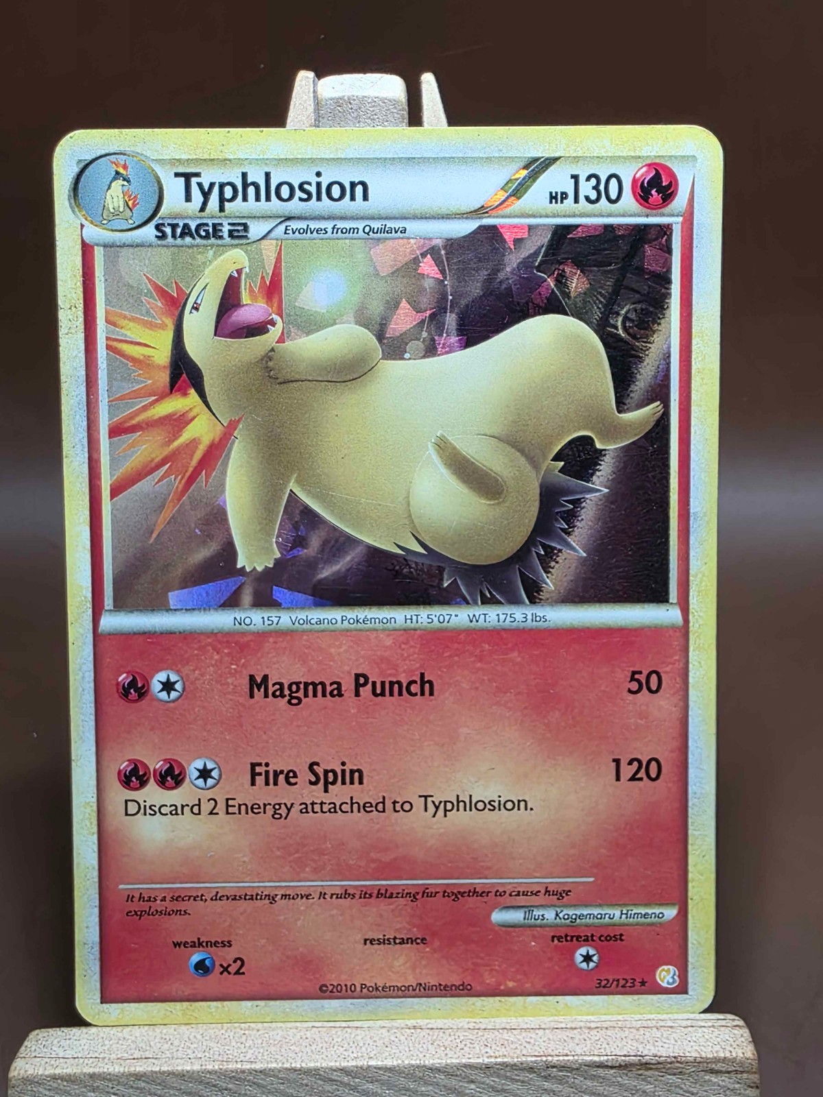 Typhlosion 32/123 HGSS Cracked Ice Holo Rare HP Pokémon
