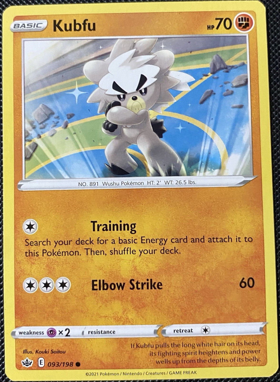 Kubfu 093/198 Swsh06: Sword & Shield – Chilling Reign Regular – Pokémon Card