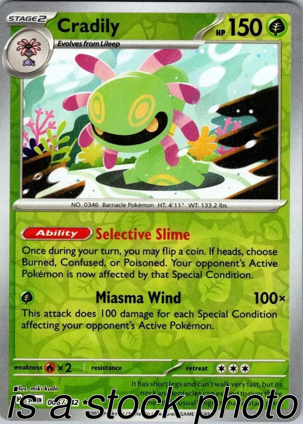 Cradily 006/142 Stellar Crown Reverse Holofoil Pokemon (LP-NM)