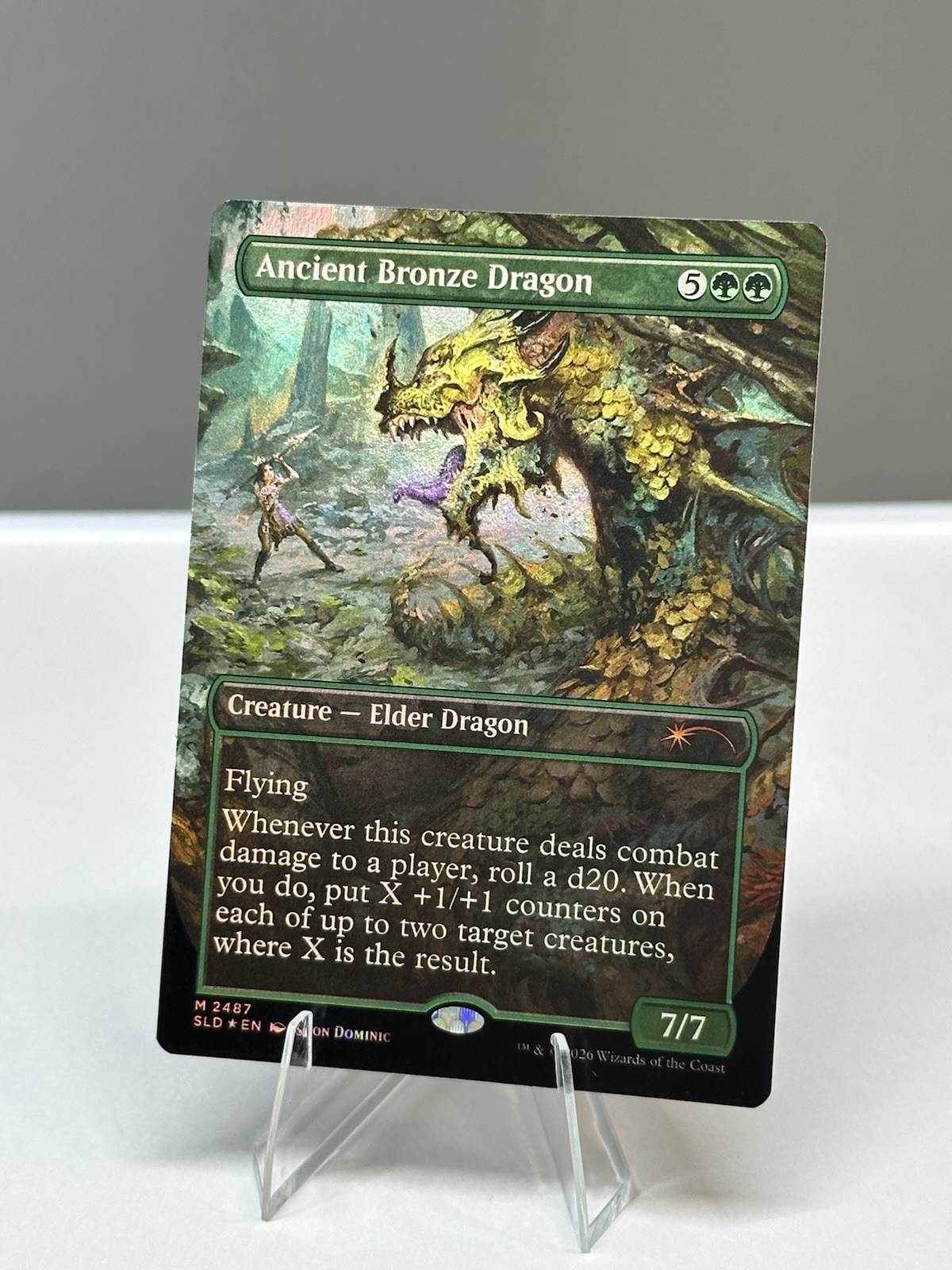 Ancient Bronze Dragon FOIL Secret Lair X DnD Shadowheart’s Devotion MTG 2487