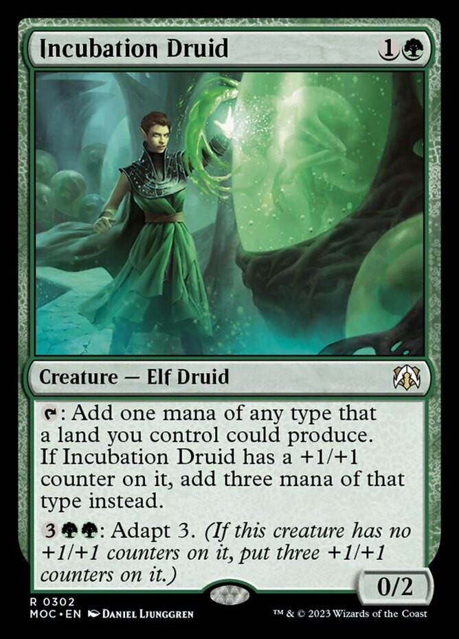 x1 Incubation Druid R MTG Commander: March of the Machine M/NM, English