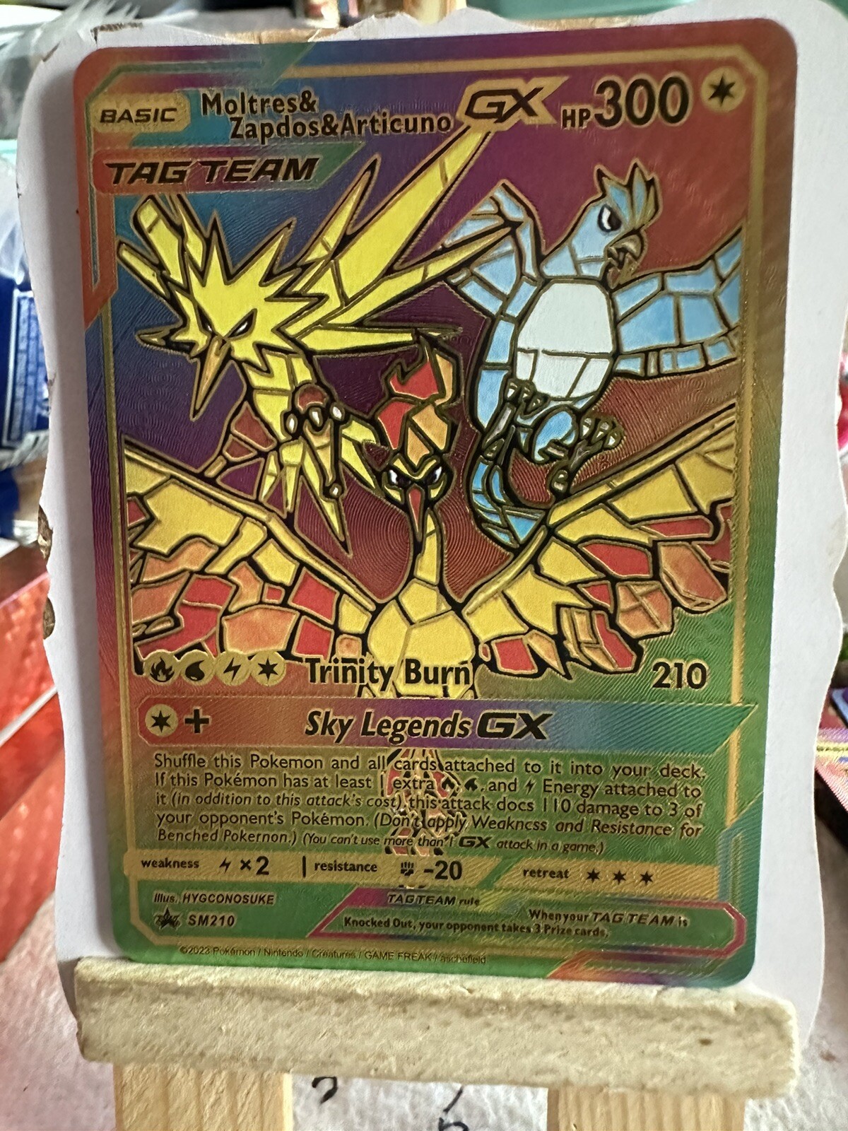 Moltres & Zapdos & Articuno Tag Team GX Multi Color 🕺Fan Art NM