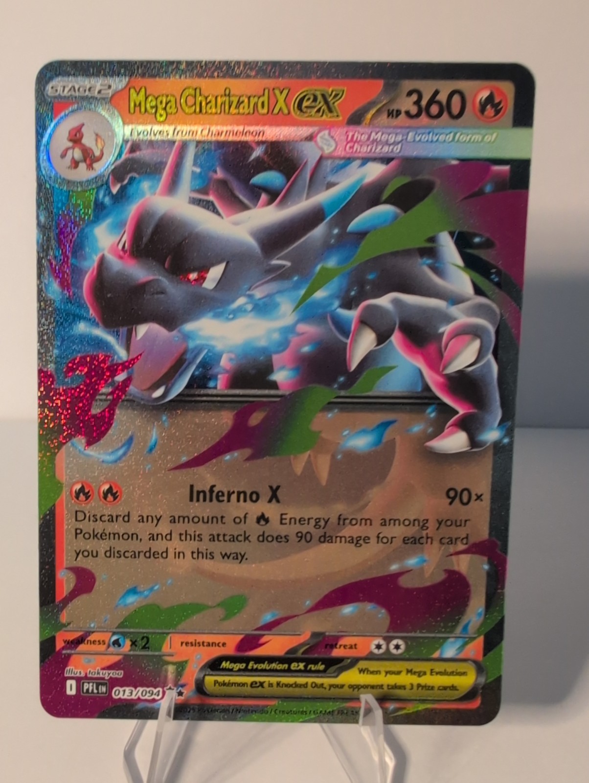 Mega Charizard X ex 013/094 Me02: Phantasmal Flames Holo
