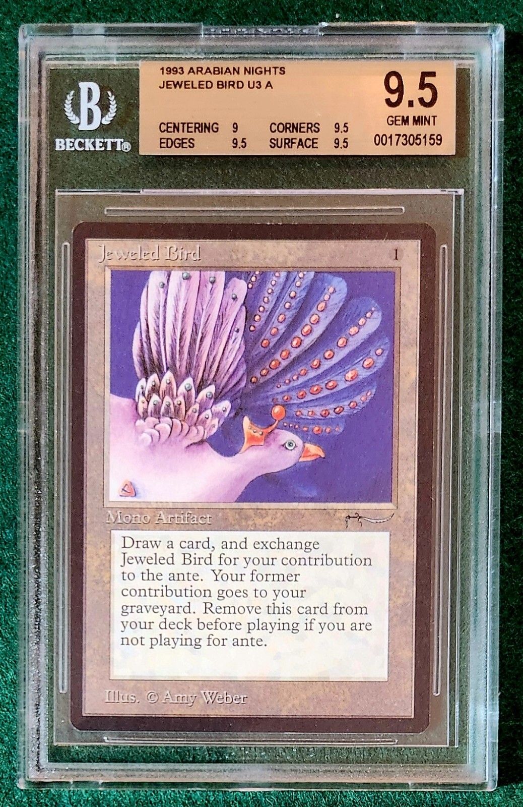 Jeweled Bird – Arabian Nights – MTG – BGS 9.5. Gem Mint.